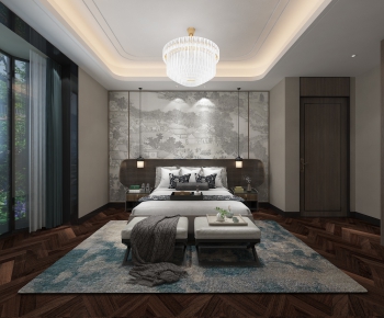 New Chinese Style Bedroom-ID:206712924