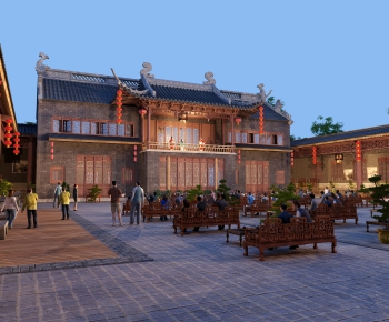 Chinese Style Ancient Architectural Buildings-ID:812645231