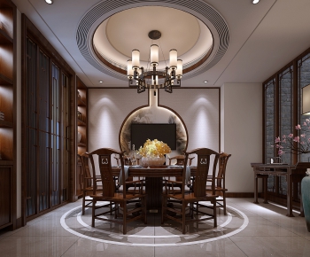 New Chinese Style Dining Room-ID:658173773