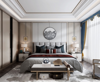 New Chinese Style Bedroom-ID:256150667