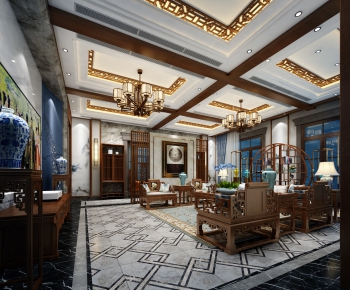 Chinese Style A Living Room-ID:780175626