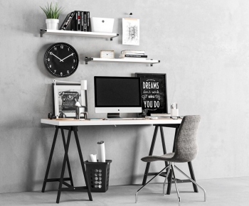 Industrial Style Office Table-ID:293031881
