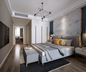 New Chinese Style Bedroom-ID:410621687