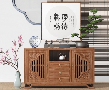 New Chinese Style Side Cabinet/Entrance Cabinet-ID:319345959