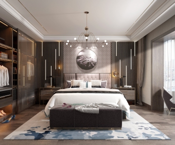 New Chinese Style Bedroom-ID:652235449