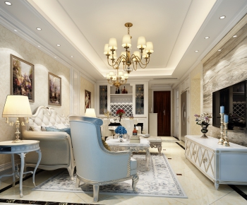 New Classical Style A Living Room-ID:943268184