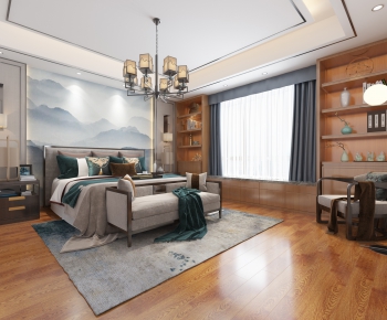 New Chinese Style Bedroom-ID:711815723