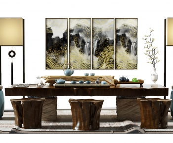 New Chinese Style Tea Tables And Chairs-ID:993577657