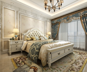 Simple European Style Bedroom-ID:470617387