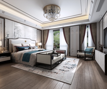 New Chinese Style Bedroom-ID:687416736