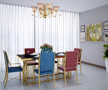 Post Modern Style Dining Table And Chairs-ID:278969798