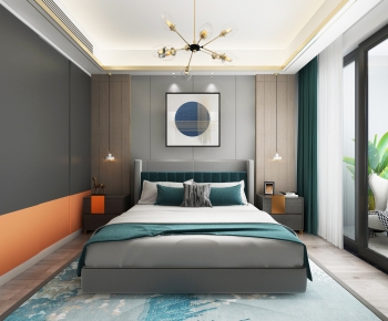 New Chinese Style Bedroom-ID:307596618