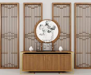 New Chinese Style Side Cabinet/Entrance Cabinet-ID:866807642