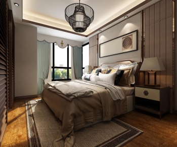 New Chinese Style Bedroom-ID:352800851