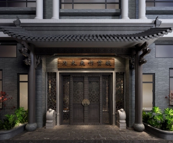 New Chinese Style Facade Element-ID:696023315