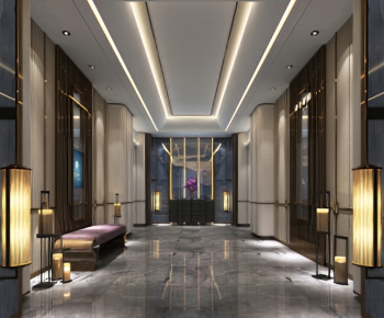 New Chinese Style Corridor Elevator Hall-ID:238409146