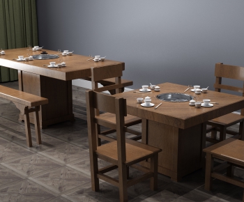 New Chinese Style Dining Table And Chairs-ID:734892153