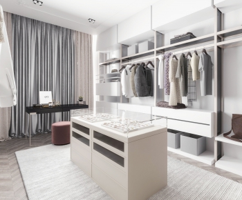 Modern Clothes Storage Area-ID:253246844