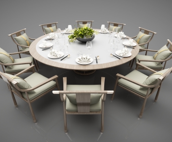 New Chinese Style Dining Table And Chairs-ID:489425862