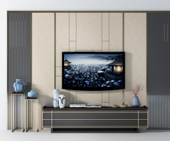 New Chinese Style TV Wall-ID:202908655