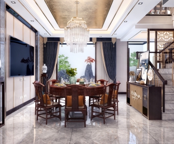 New Chinese Style Dining Room-ID:579828487