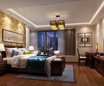 New Chinese Style Bedroom-ID:328801596