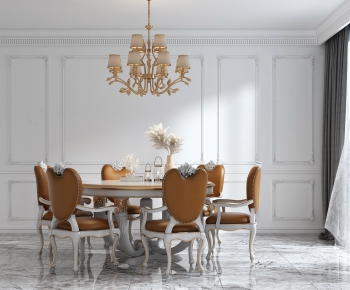 American Style Dining Table And Chairs-ID:584979296