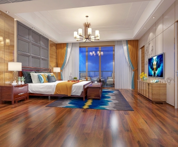 New Chinese Style Bedroom-ID:928235291