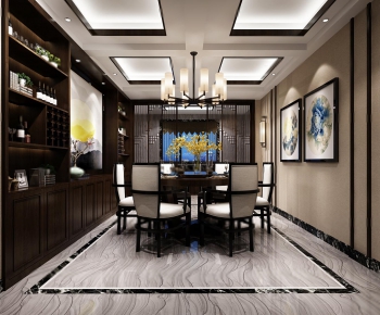 New Chinese Style Dining Room-ID:194350894