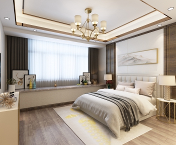 New Chinese Style Bedroom-ID:355213475