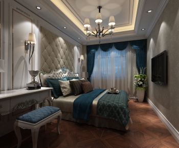 Simple European Style Bedroom-ID:752591441