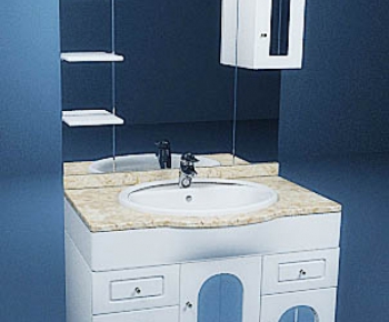 European Style Bathroom Cabinet-ID:371808625