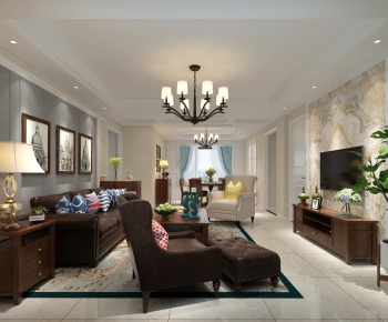 American Style A Living Room-ID:725619689