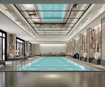 中式酒店游泳池-ID:324944573