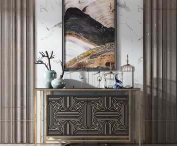 New Chinese Style Side Cabinet/Entrance Cabinet-ID:527287536