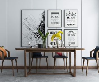 Nordic Style Dining Table And Chairs-ID:879289619