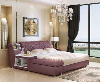 Modern Double Bed-ID:888473324