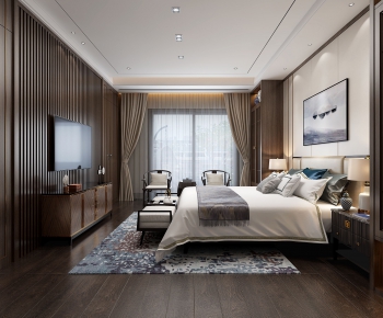 New Chinese Style Bedroom-ID:305980389