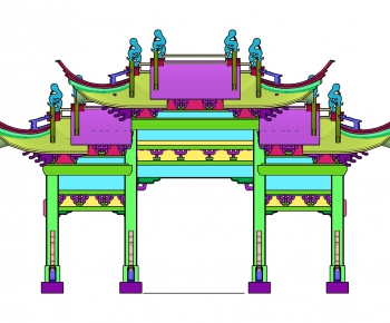 New Chinese Style Ancient Architectural Buildings-ID:908675455