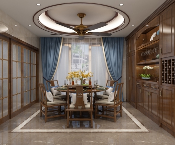 New Chinese Style Dining Room-ID:843306281