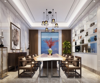 New Chinese Style Dining Room-ID:771567445