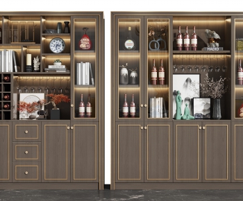 New Chinese Style Wine Cabinet-ID:747860448
