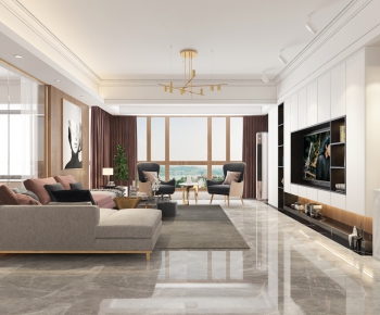 Modern A Living Room-ID:757155387