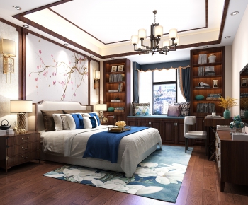 New Chinese Style Bedroom-ID:881272637