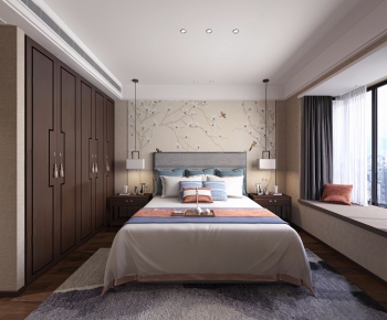 New Chinese Style Bedroom-ID:590211124