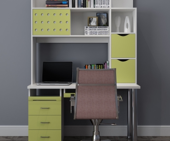 Modern Computer Desk And Chair-ID:532897298
