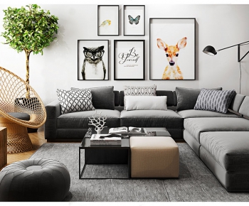 Nordic Style Sofa Combination-ID:407355763