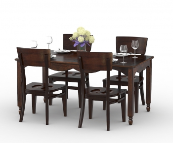 American Style Dining Table And Chairs-ID:564647284