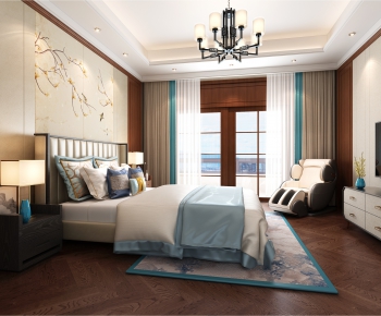 New Chinese Style Bedroom-ID:836916455