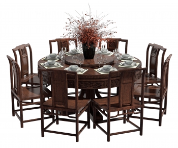 New Chinese Style Dining Table And Chairs-ID:278865856
